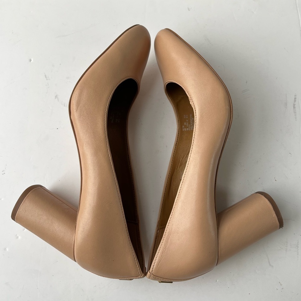 Coach Georgina Leather Pump Tan Beechwood Size 8B - Picture 6 of 12